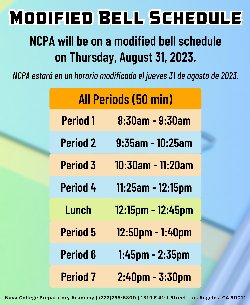 modified bell schedule 8-31-23