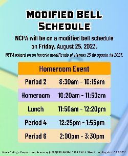 modified bell schedule 8-25-23